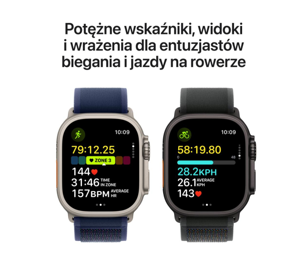 APPLE Watch Ultra 2 GPS + Cellular 49mm koperta tytanowa (czarny) + opaska Alpine M (ciemnozielony) - 1278232 - zdjęcie 4